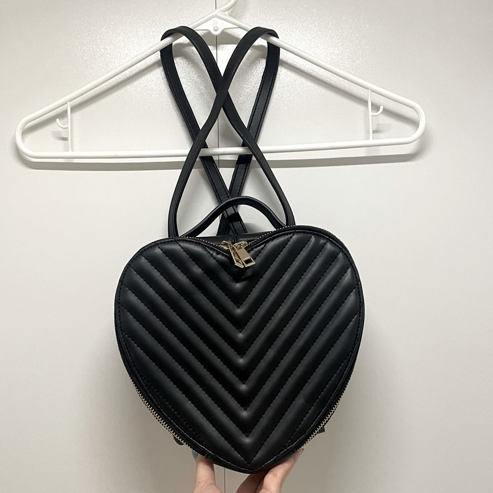 Black Heart Backpack Bag